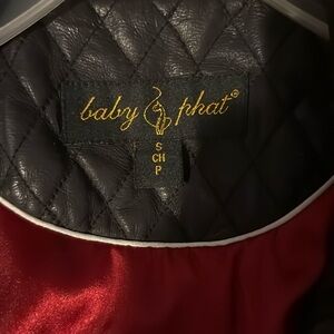 Leather like Baby Phat Warm Yet Lightweight Gorgeous trench like unique Coat✅💋😍